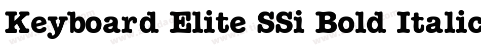 Keyboard Elite SSi Bold Italic字体转换